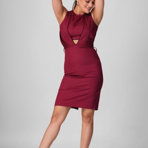 Chic V-Neck Cocktail Dress - Image 5