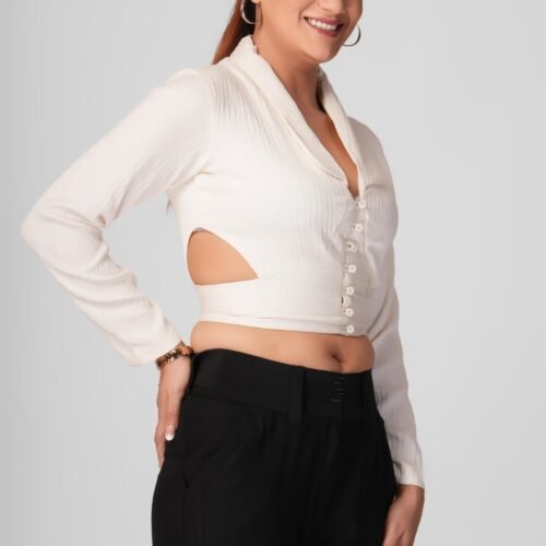 Vintage Pearl Button White Jacket - Image 10